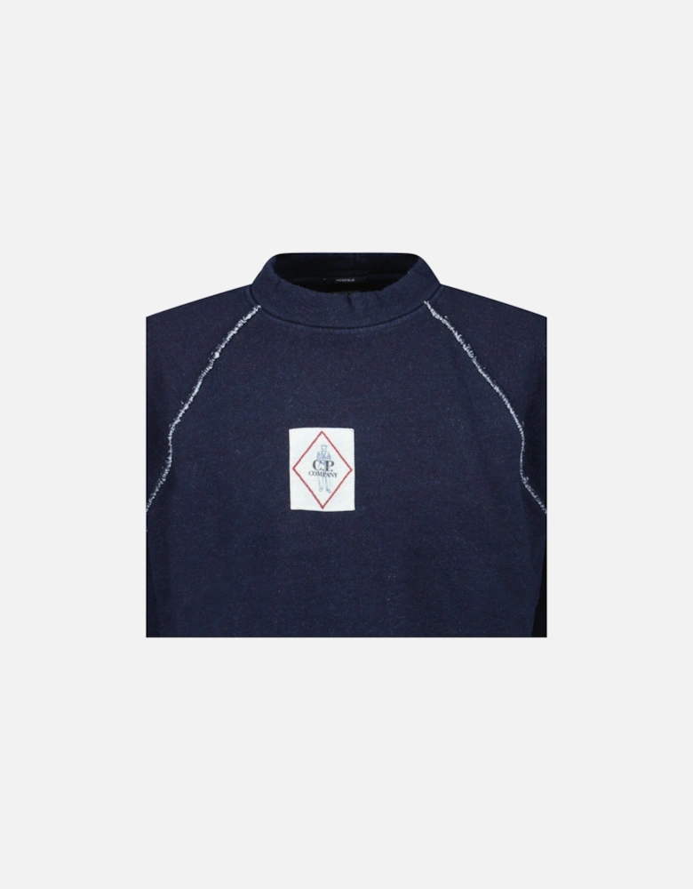 Denim Indigo Fleece Vanisé Logo Sweatshirt