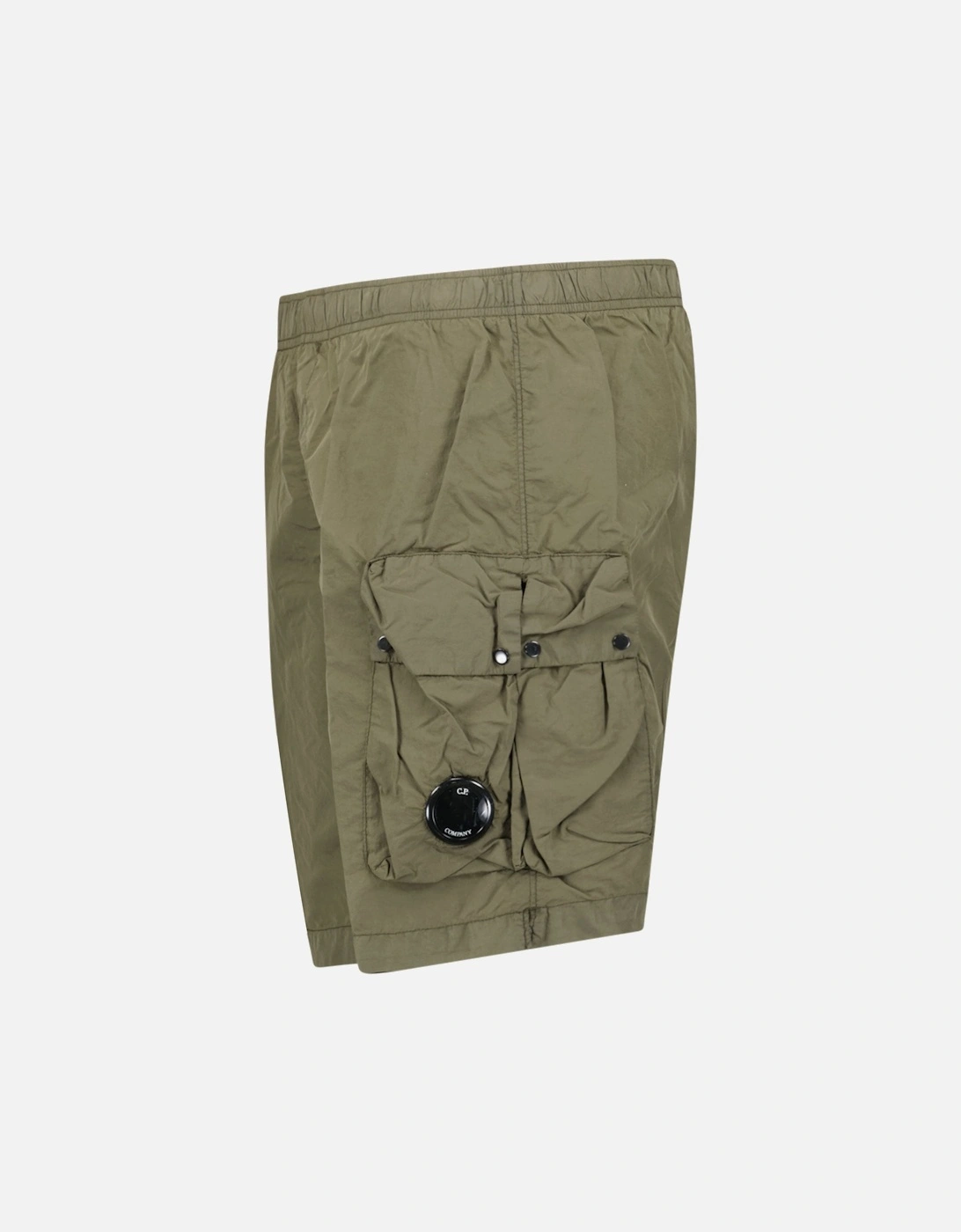 Ivy Green Lens-Detail Swim Shorts