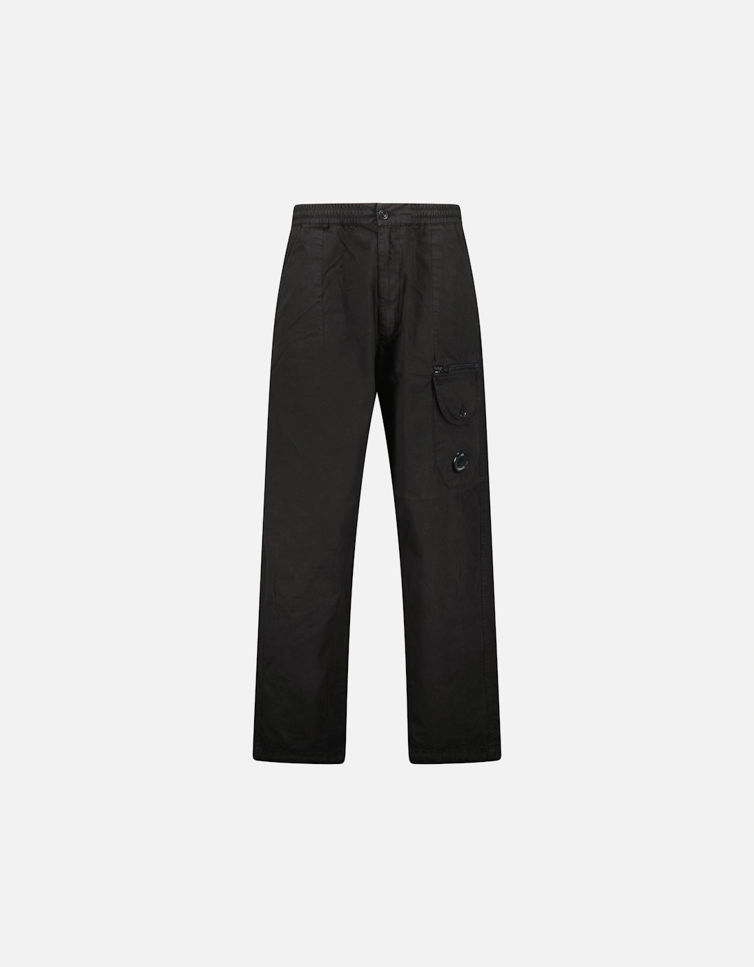 Black Microreps Boxy Cargo Lens Pants, 5 of 4