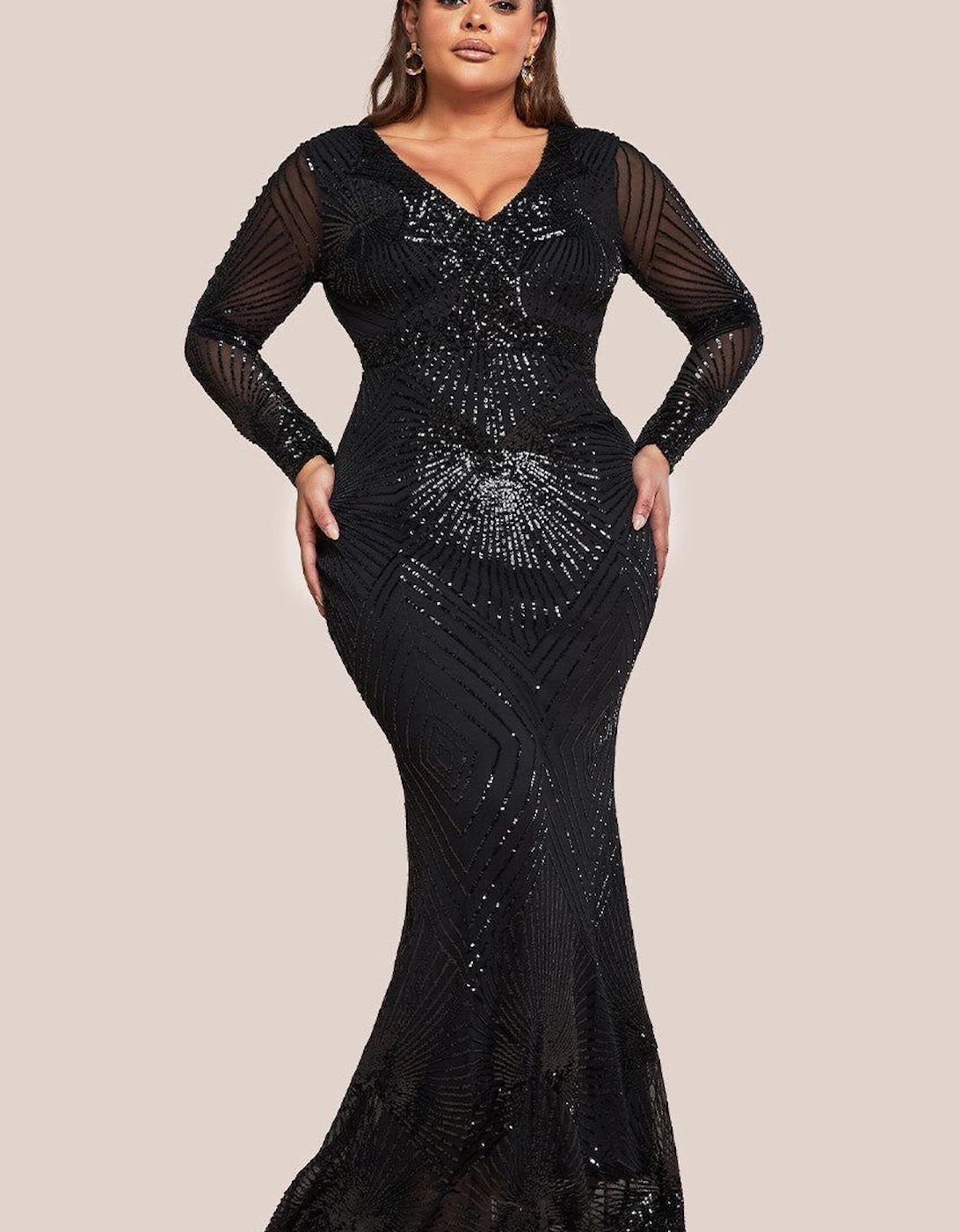 Starburst Sequin Maxi Dress, 2 of 1