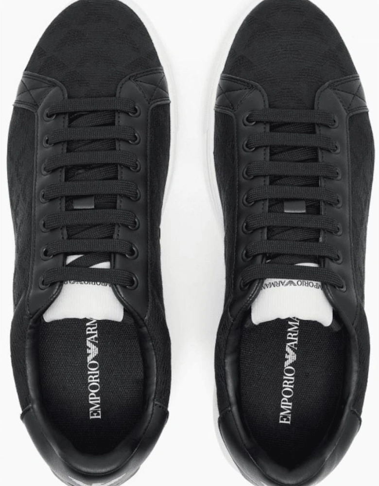 Allover Eagle Logo Nylon Black/White Sneaker Trainer