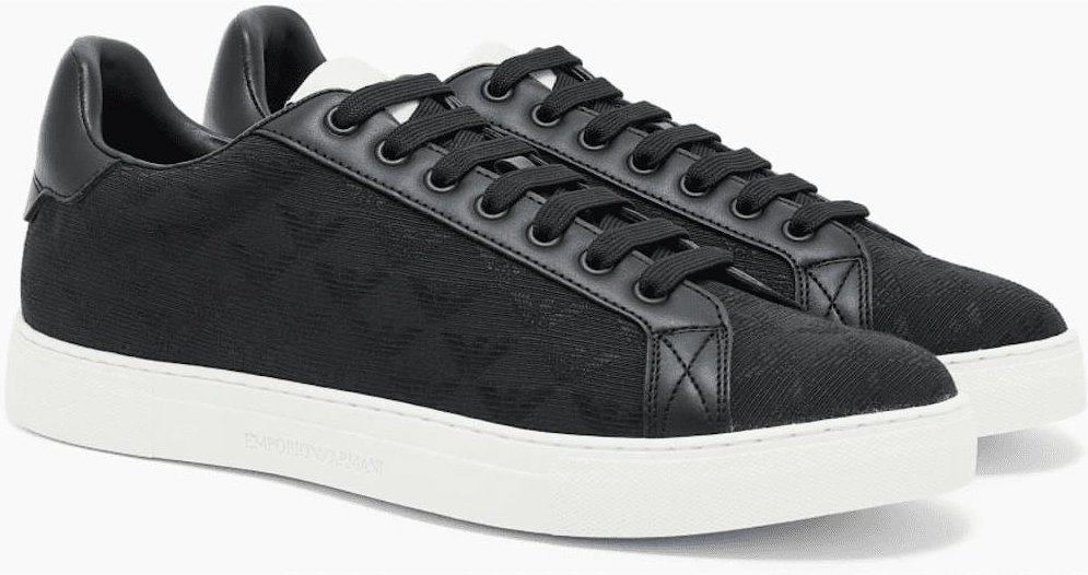 Allover Eagle Logo Nylon Black/White Sneaker Trainer