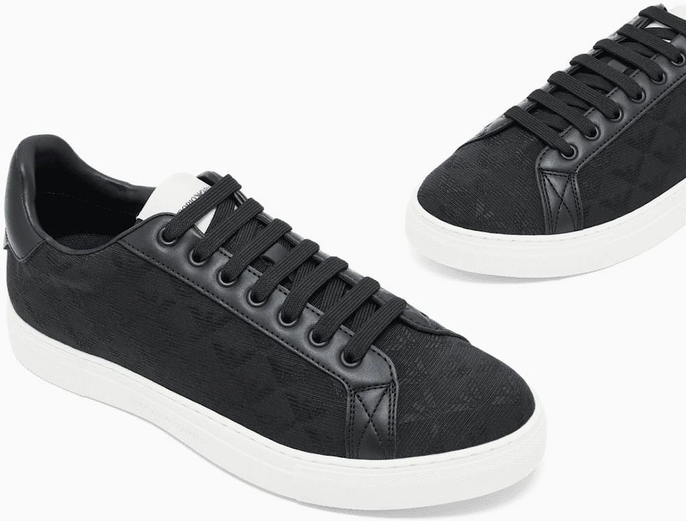 Allover Eagle Logo Nylon Black/White Sneaker Trainer