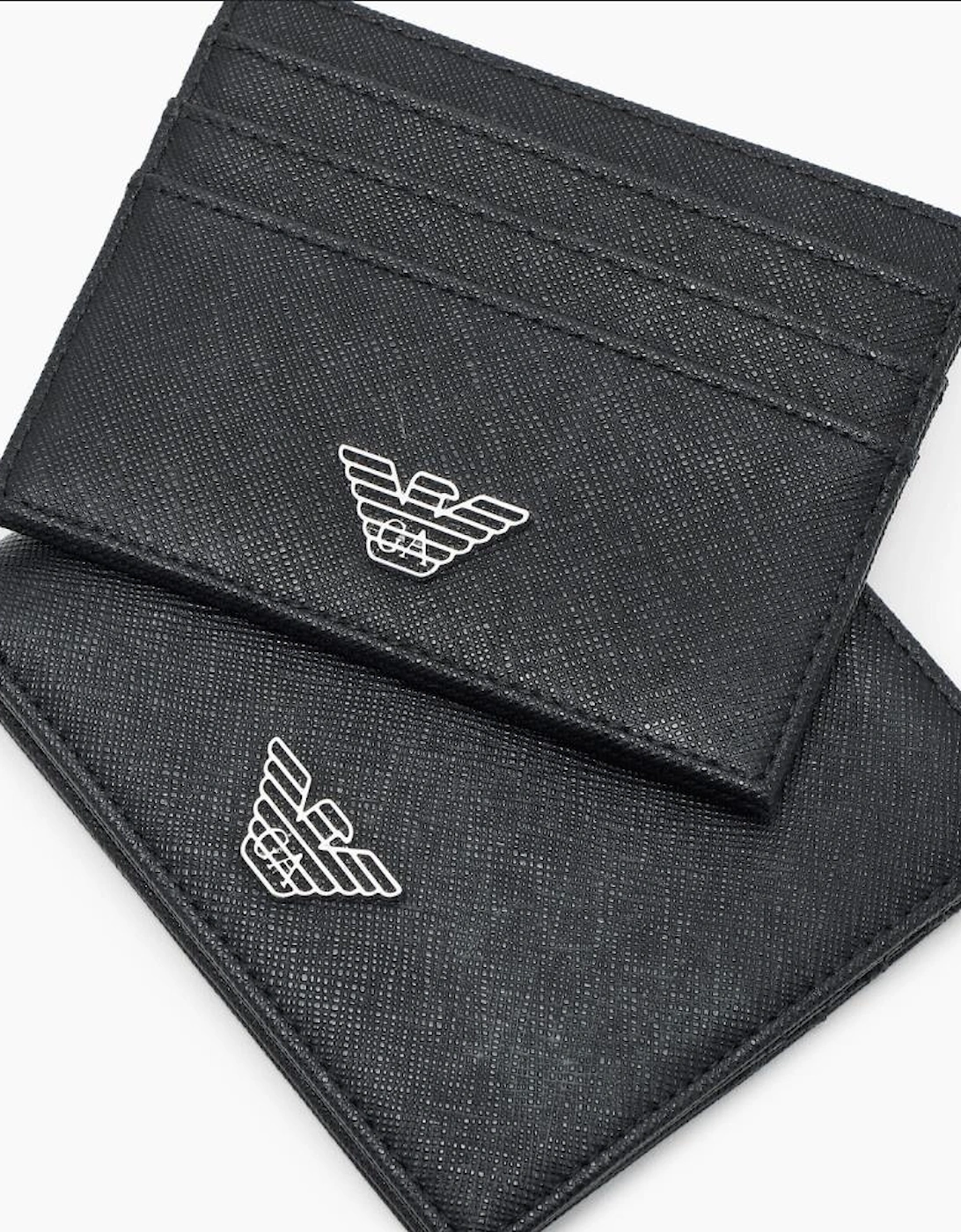ASV Eagle Logo Black Leather Wallet & Card Holder Gift Box