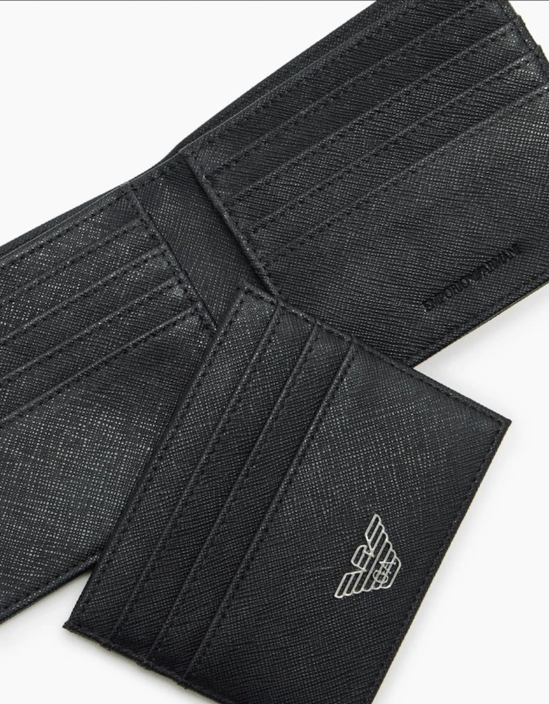 ASV Eagle Logo Black Leather Wallet & Card Holder Gift Box