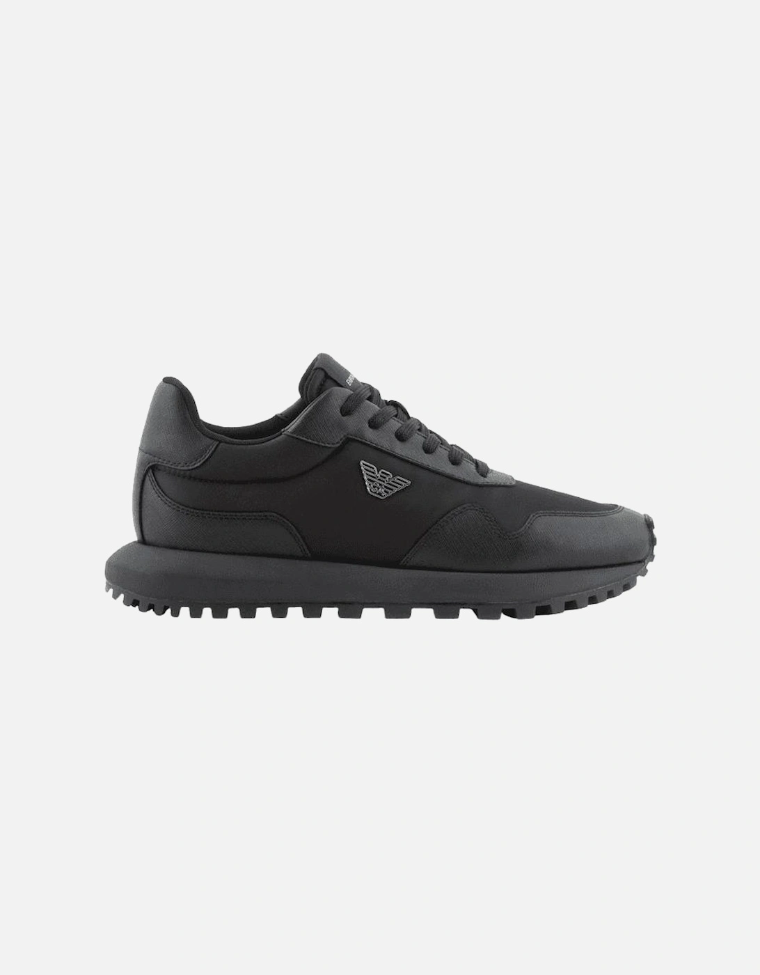 ASV Eagle Logo Nylon Black Sneaker Trainer, 5 of 4