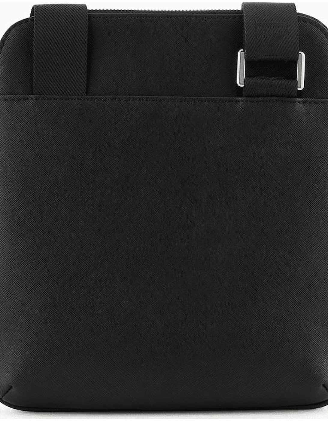 ASV Eagle Logo Black Leather Shoulder Bag