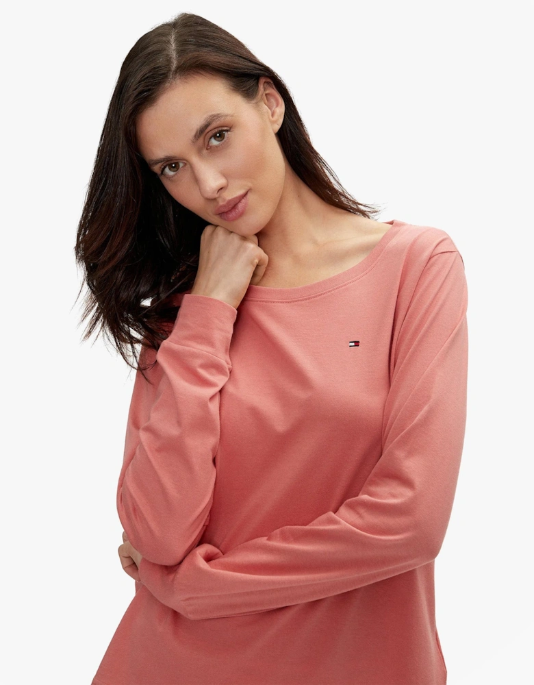 TH ICON Long Sleeve Jersey Pyjama Set Womens Coral Clay / Mini Geo Pink