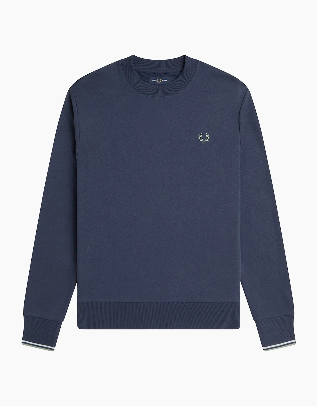 Men's Fred Perry Crew Neck Sweatshirt - Navy - Size: MEDIUM