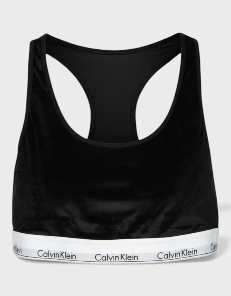 Calvin Klein Unlined Logo Bralette Black