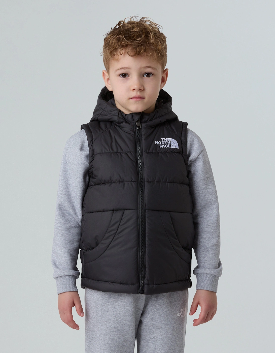 Kids Hooded Gilet in Black