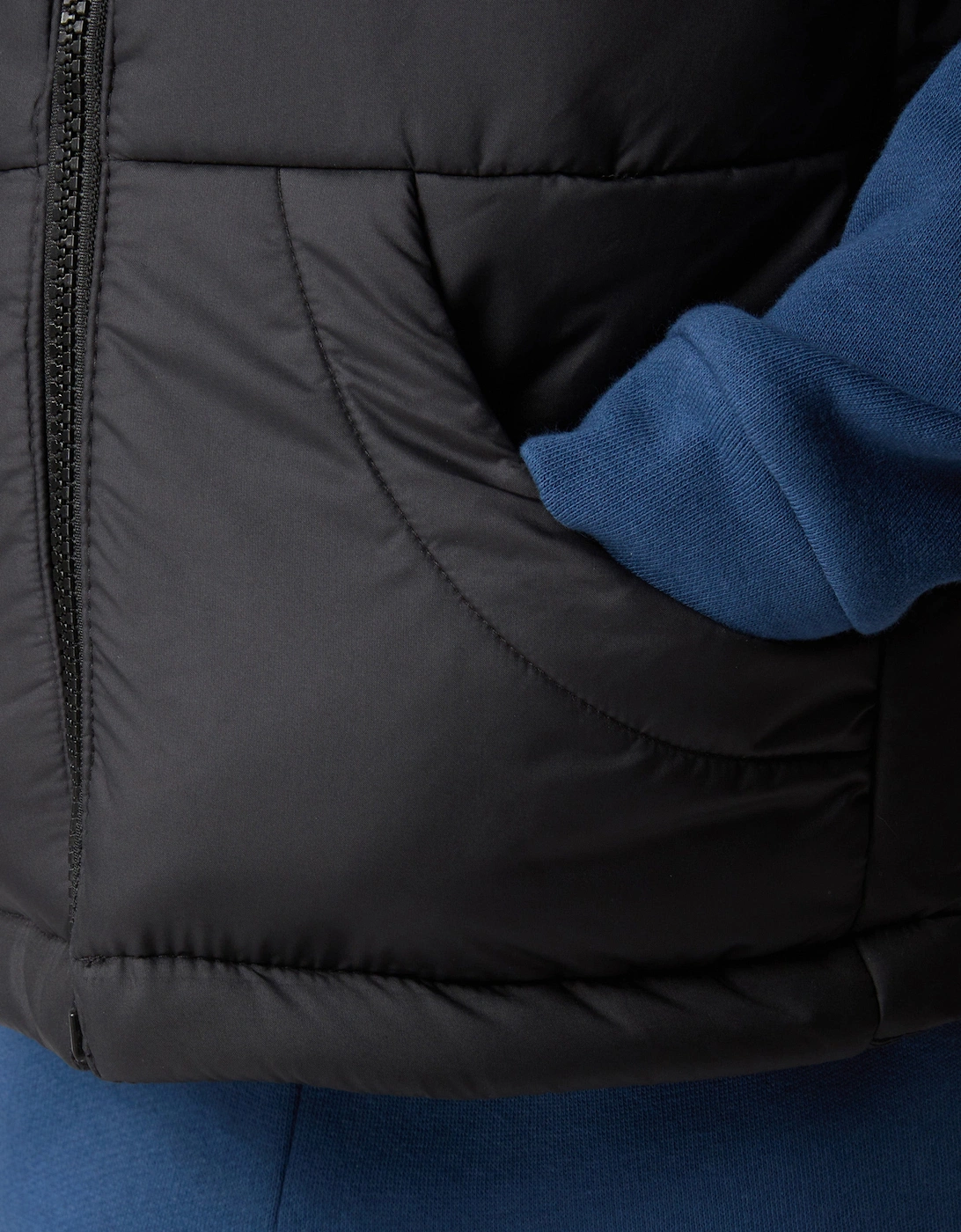 Kids Hooded Gilet in Black