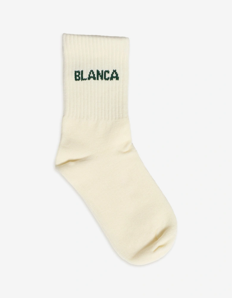 Girls Logo Socks in Ivory