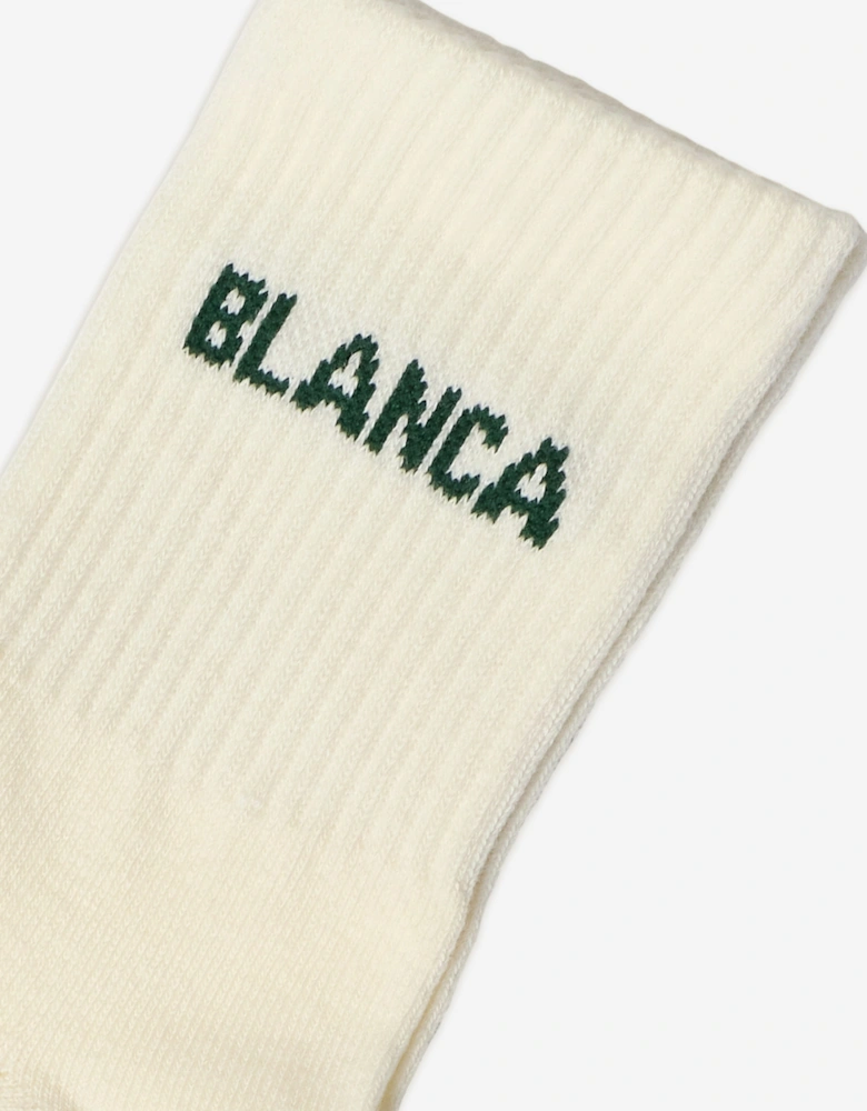 Girls Logo Socks in Ivory