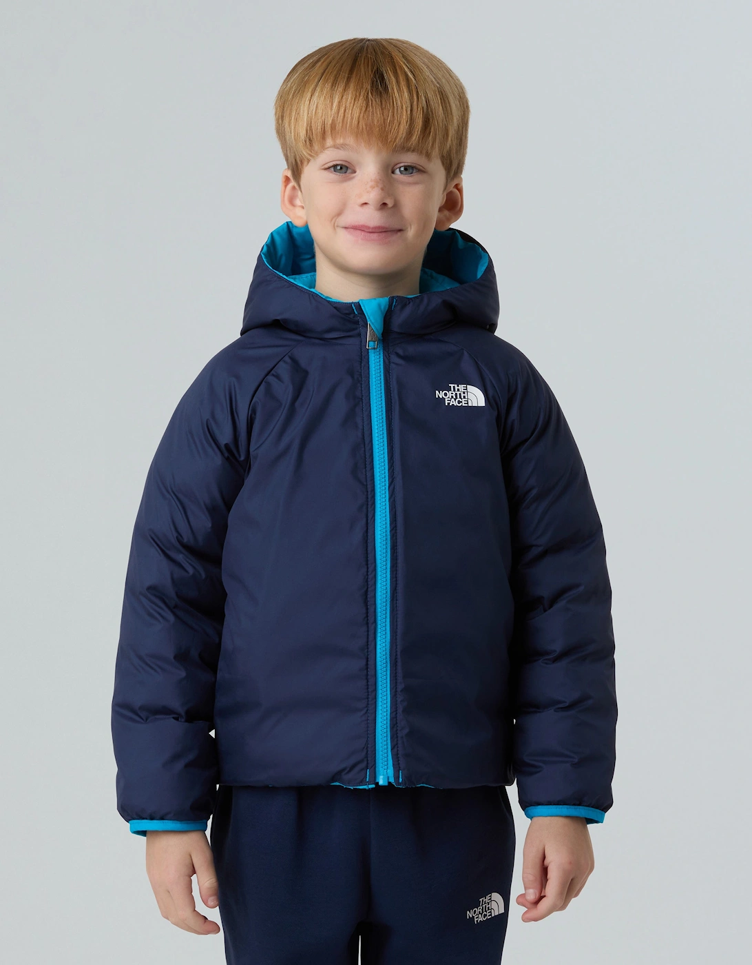 Kids Reversible Perrito Hooded Jacket in Blue