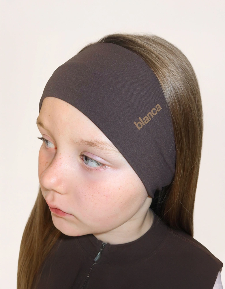Girls Logo Headband in Brown