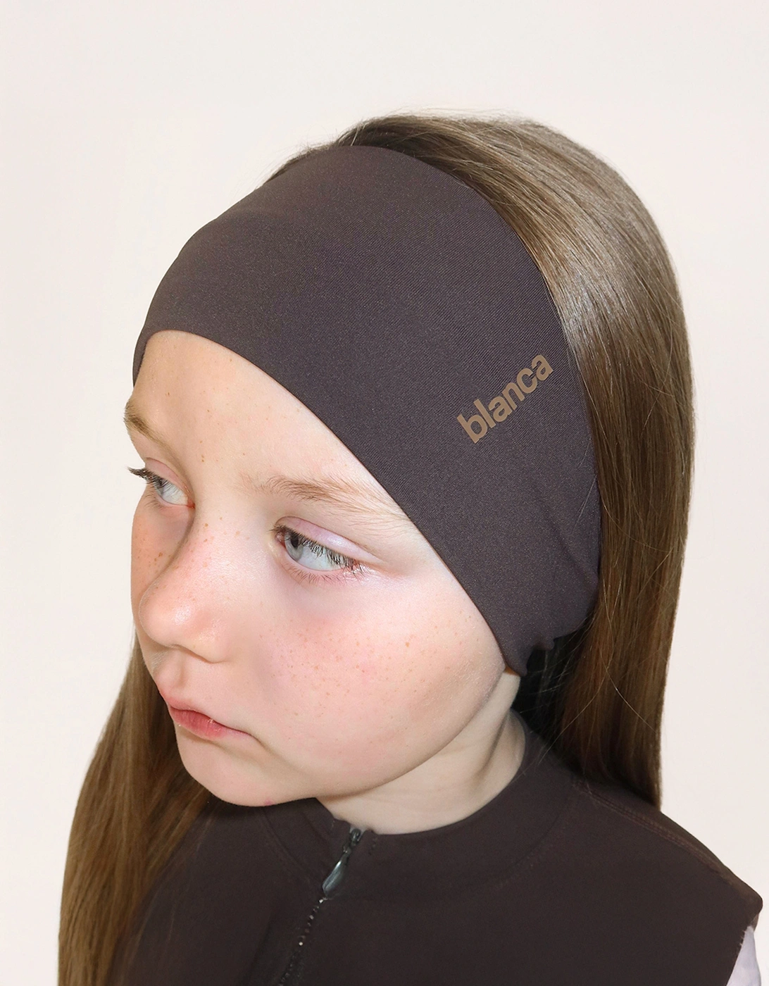 Girls Logo Headband in Brown, 4 of 3