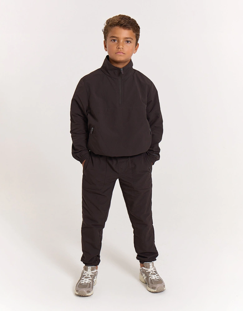 Boys Technical Tracksuit in Brown