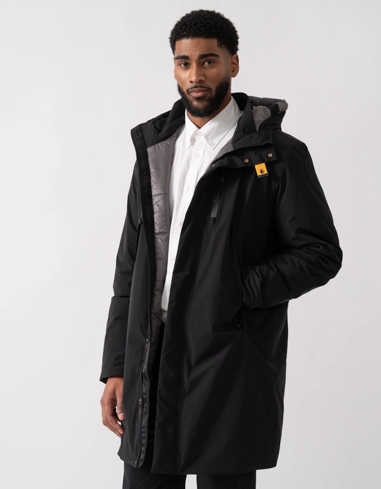 Easy Mens Hooded Padded Coat - Black 541