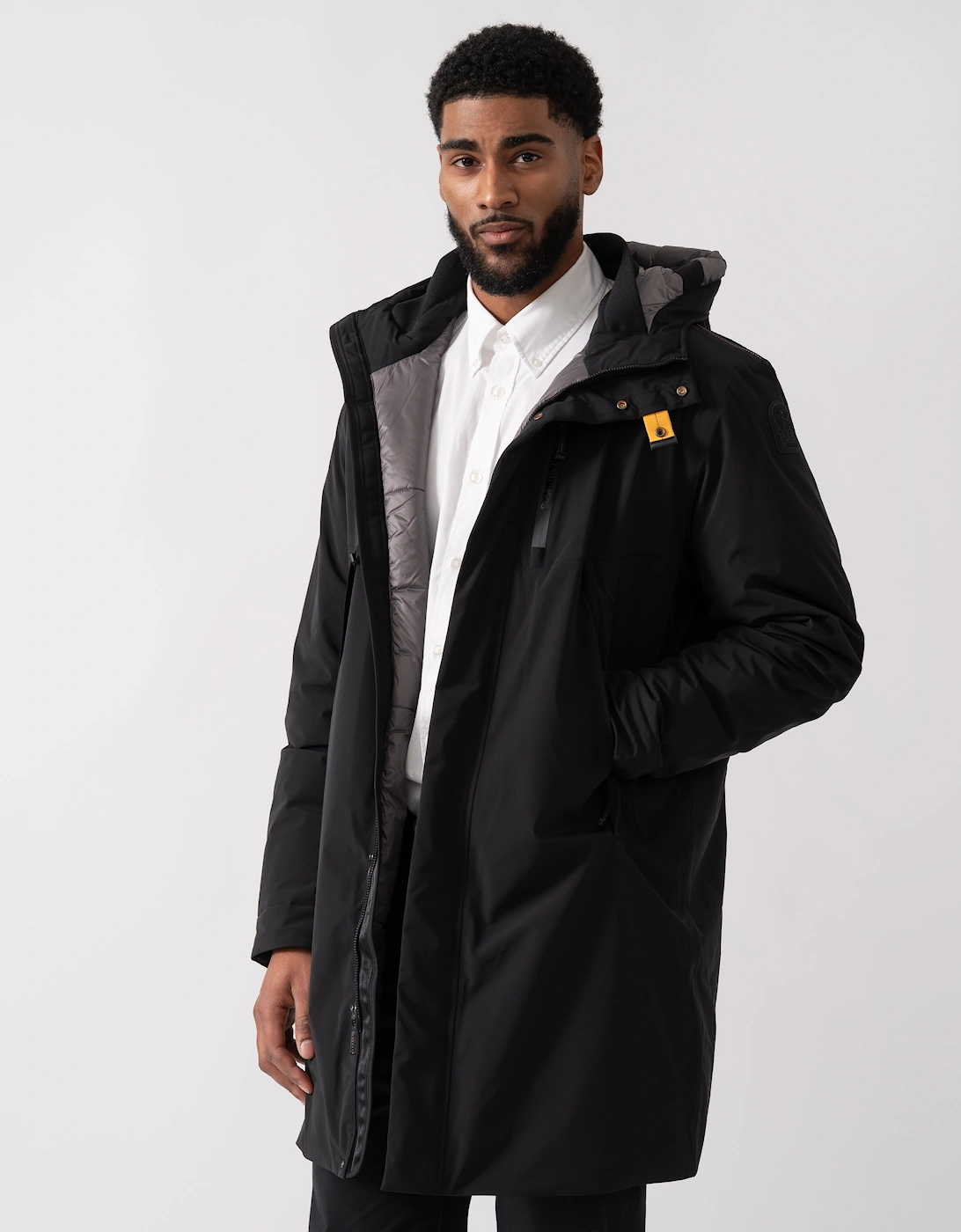 Easy Mens Hooded Padded Coat - Black 541, 9 of 8