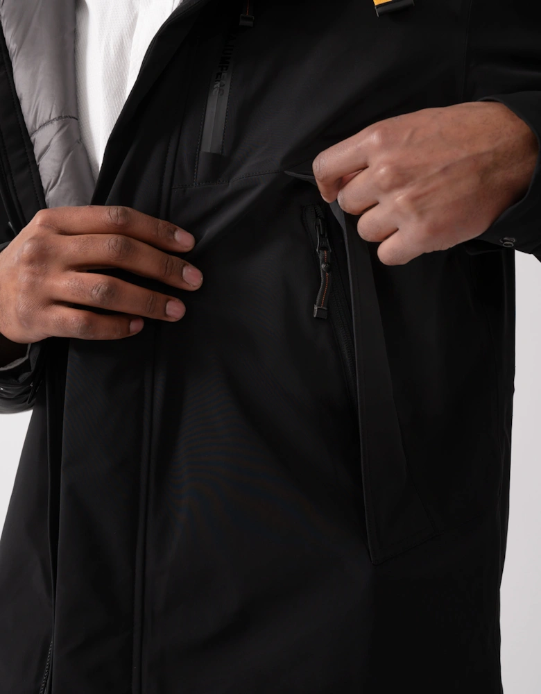 Easy Mens Hooded Padded Coat - Black 541