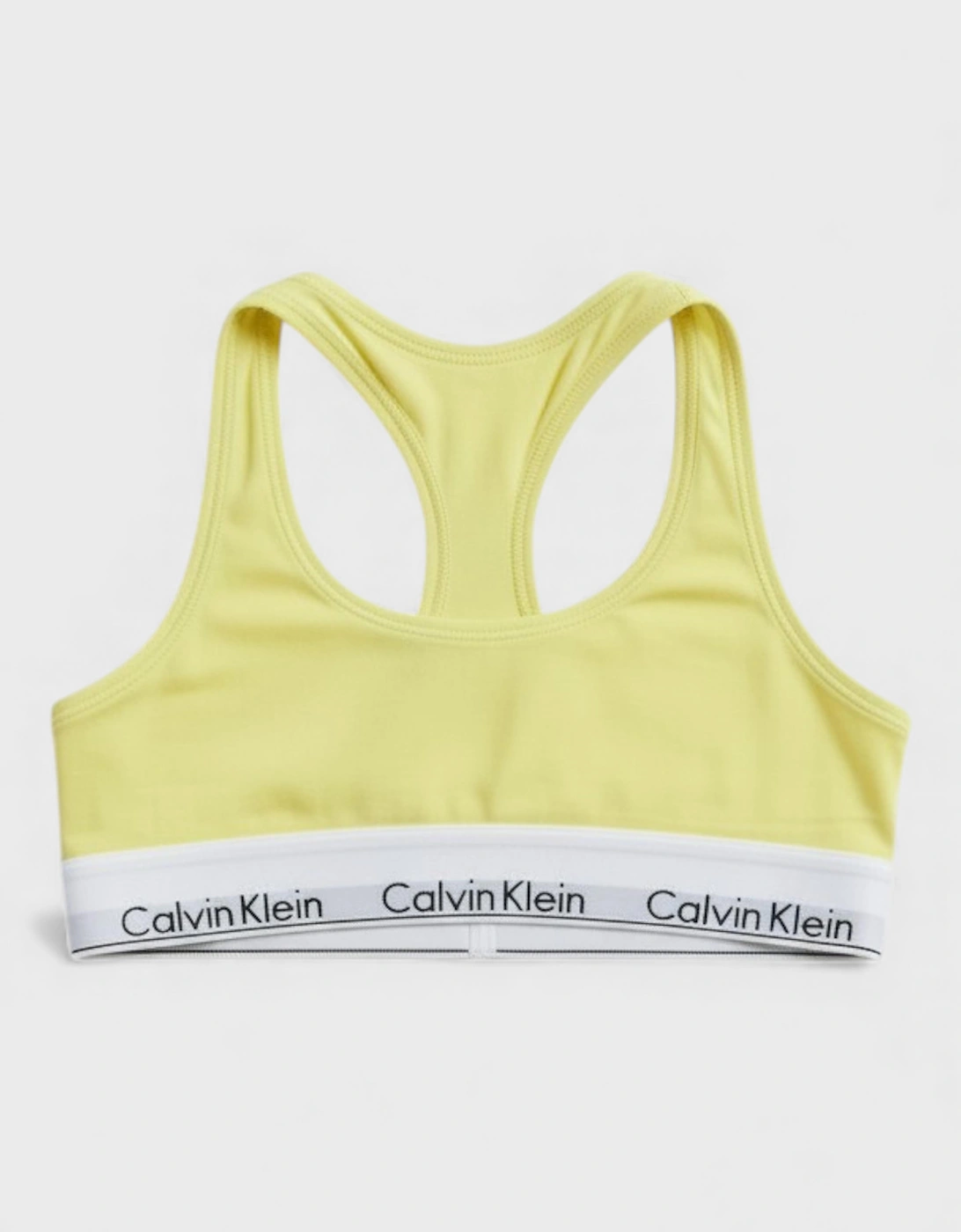 Calvin Klein Unlined Logo Bralette Cyber Green