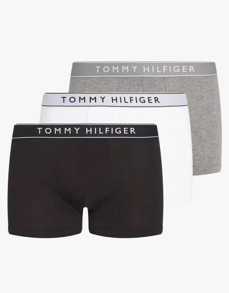 Mens 3 Pack Trunks Grey/Black/White