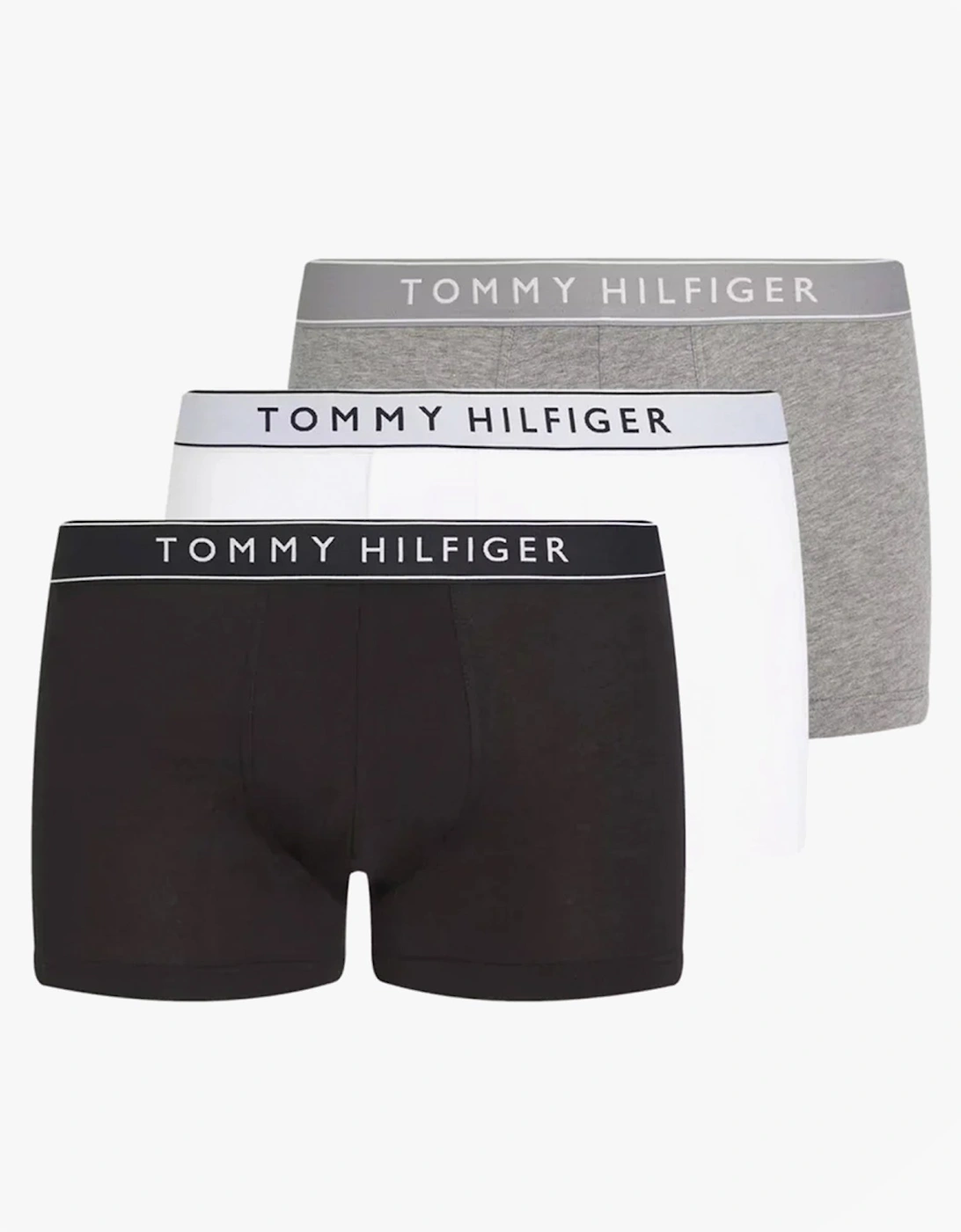 Mens 3 Pack Trunks Grey/Black/White, 2 of 1