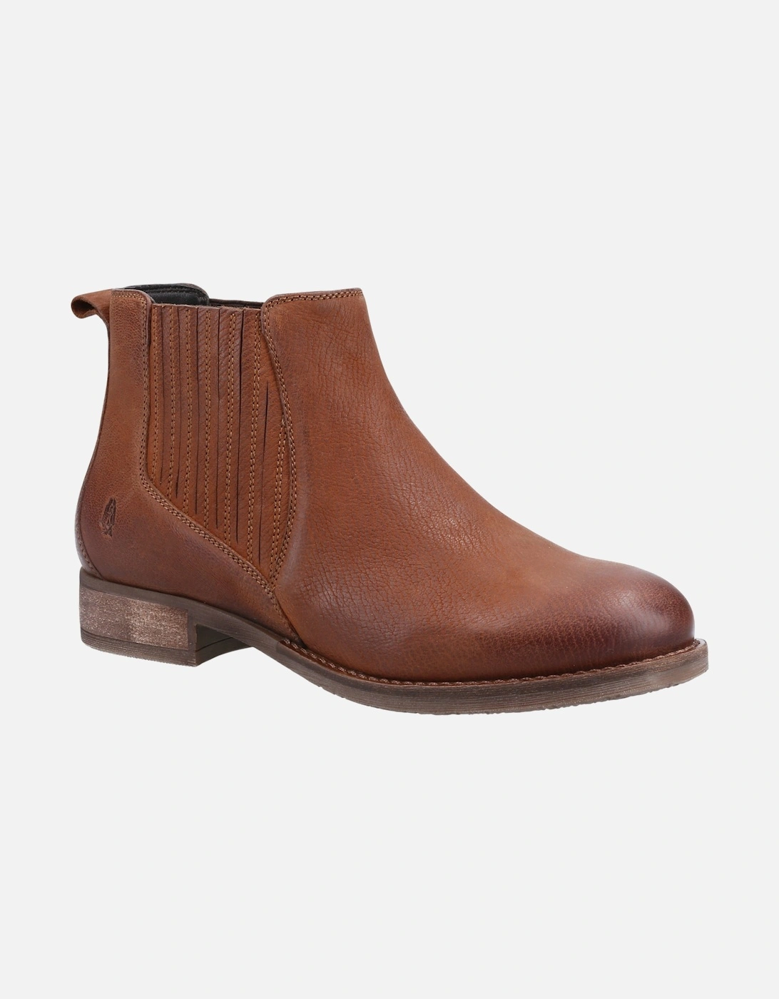 Womens Boots Ankle Edith Leather Slip On tan UK Size