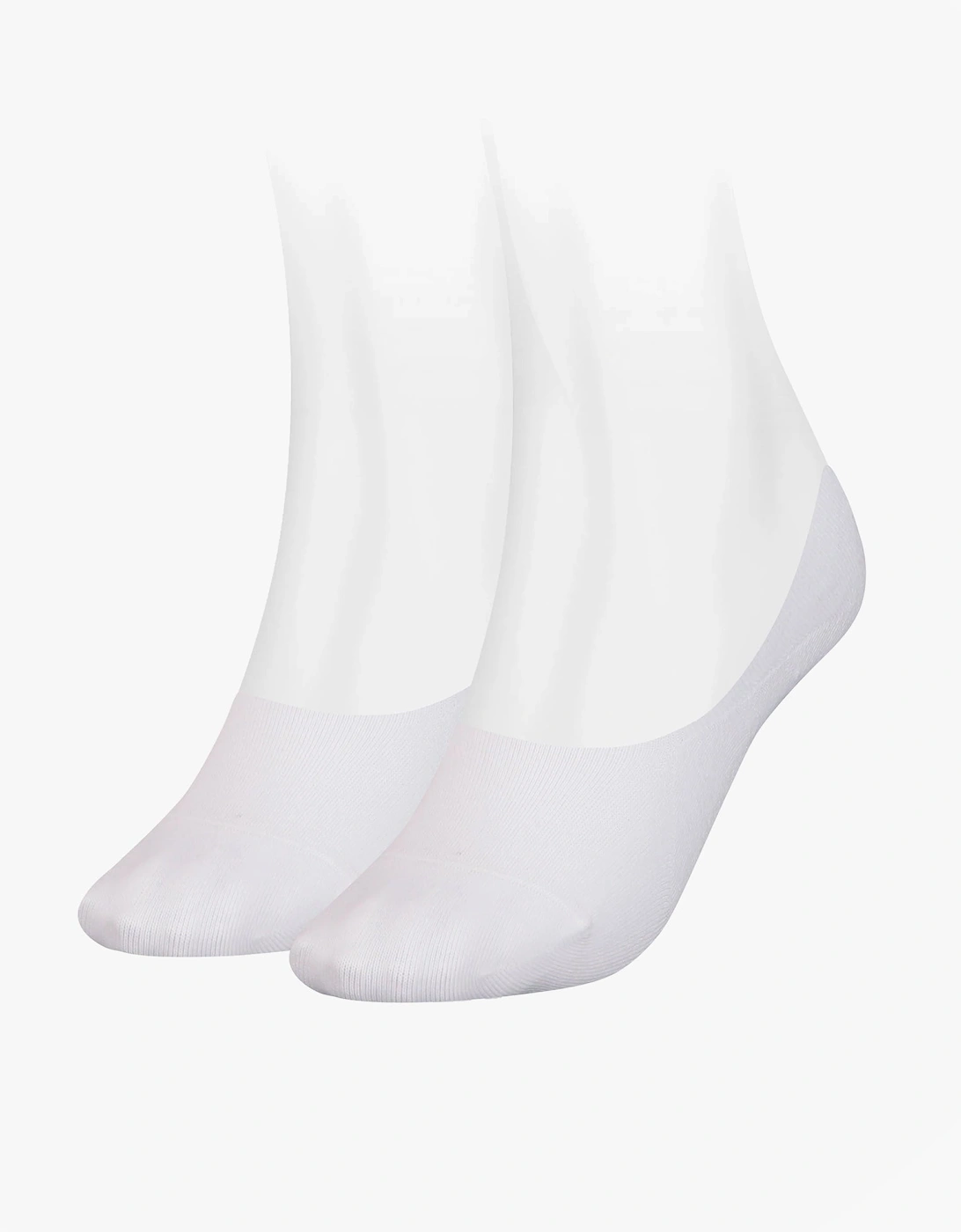 2 Pack Womens Invisible Socks White, 2 of 1