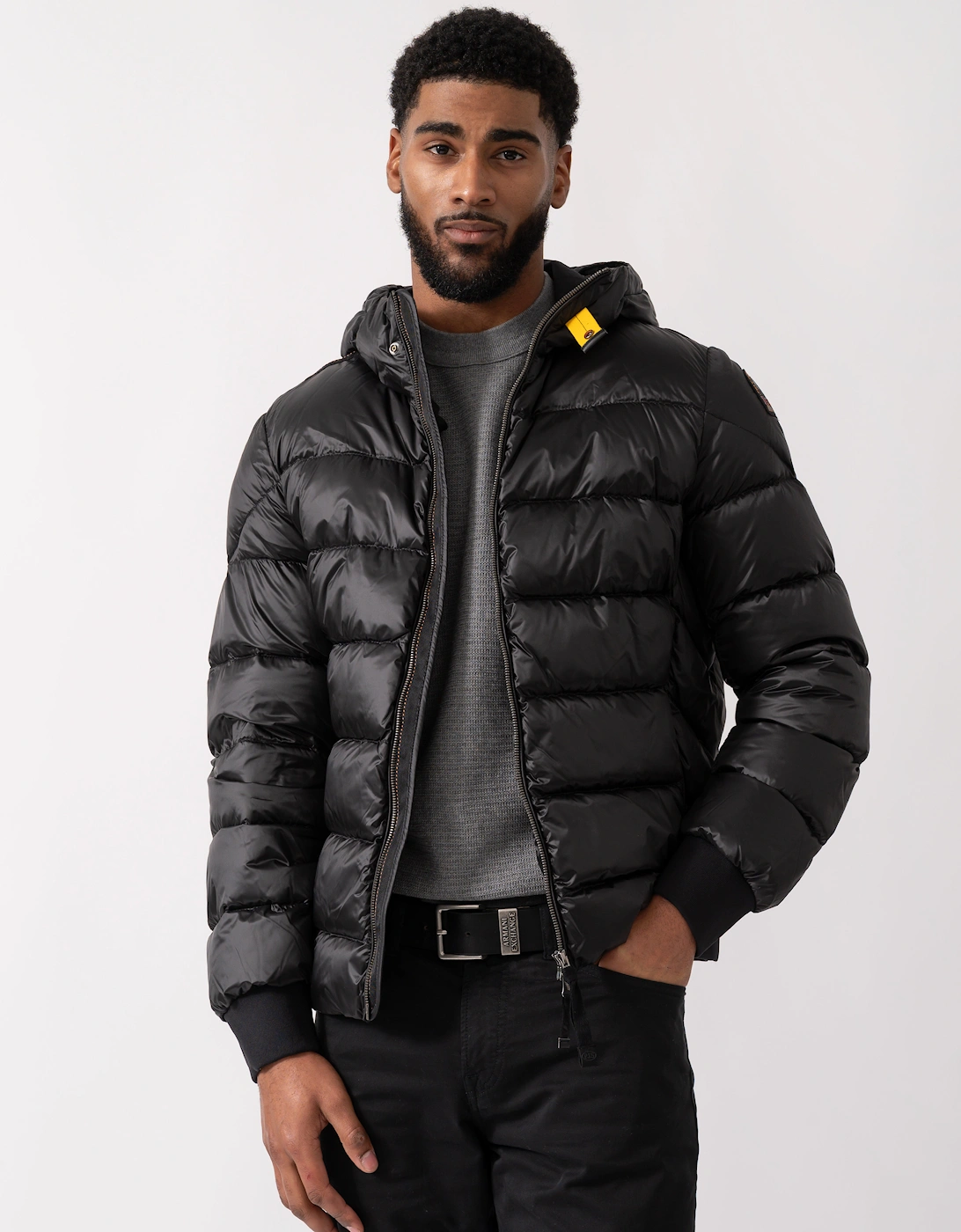 Pharrell Mens Hooded Down Bomber - Black 541, 6 of 5