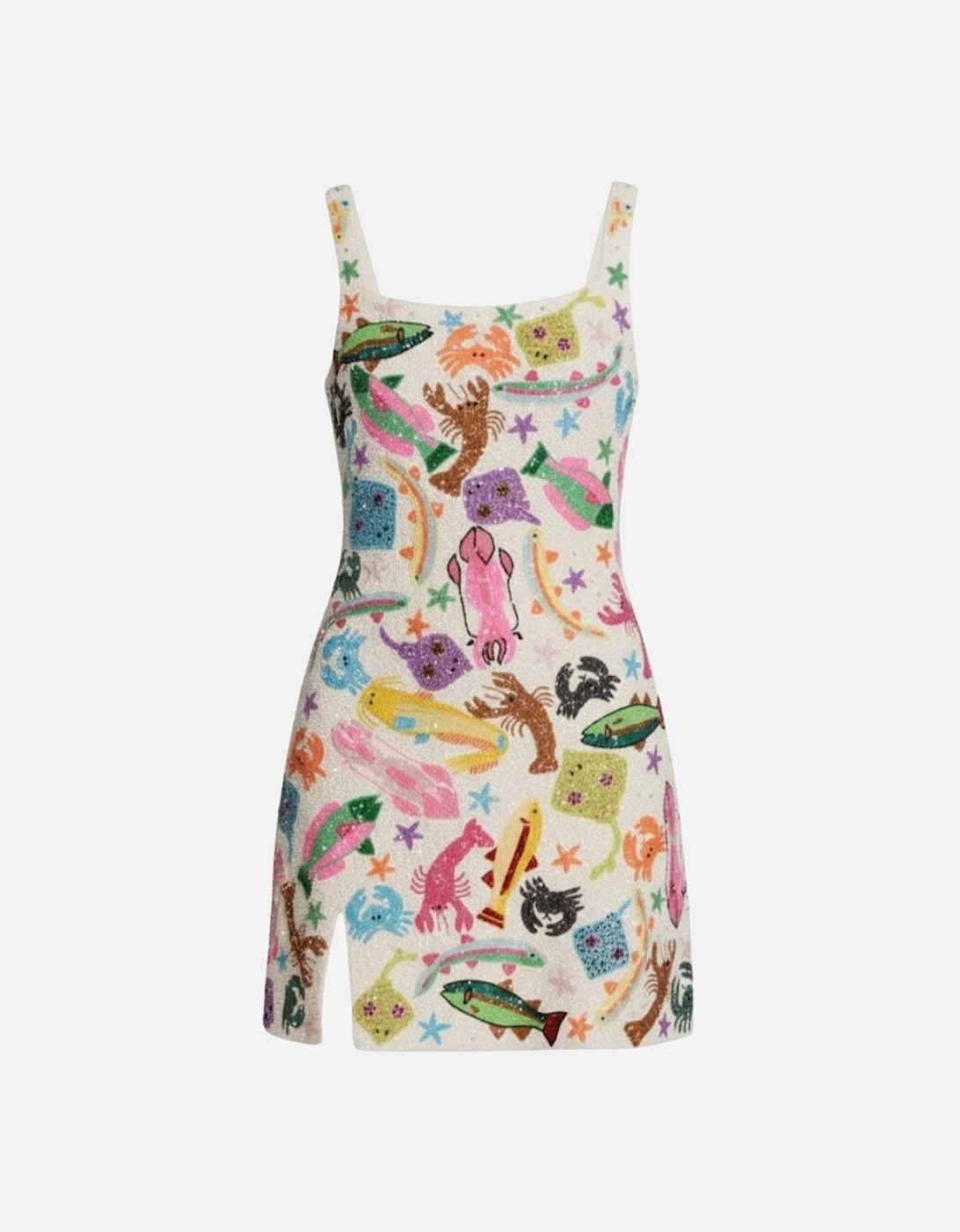 Arizona Beaded Mini Dress White