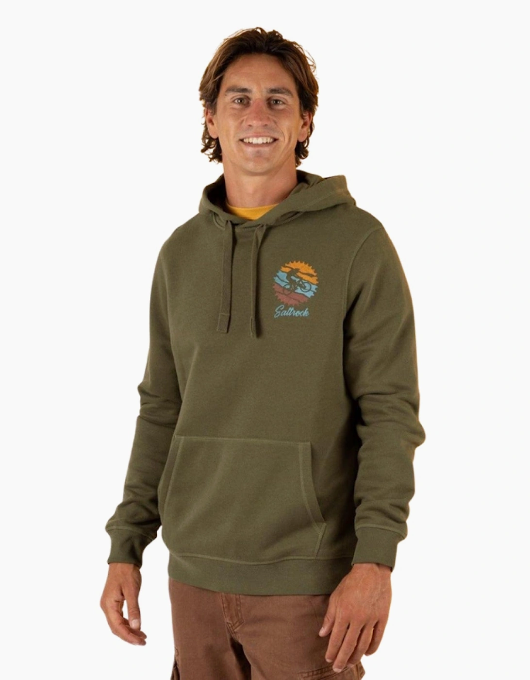 Saltrock Men's Saltrock Mens MTB Colour Graphic Pop Hoodie - Green