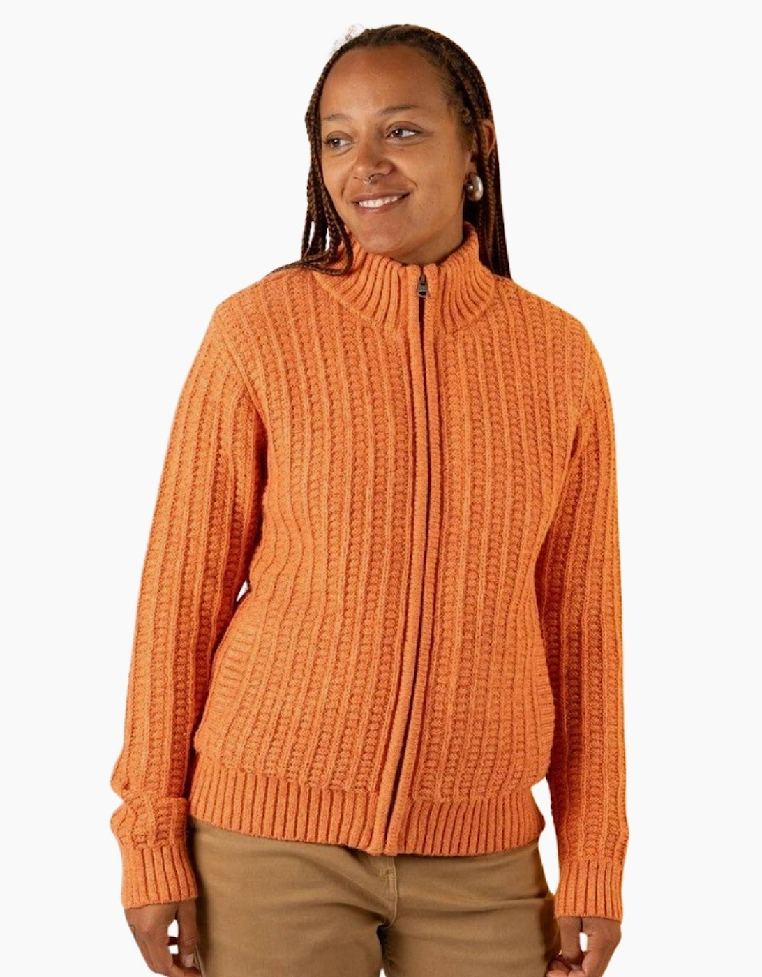 Saltrock Women's Saltrock Womens Rupa Full Zip Knitwear Jumper - Orange