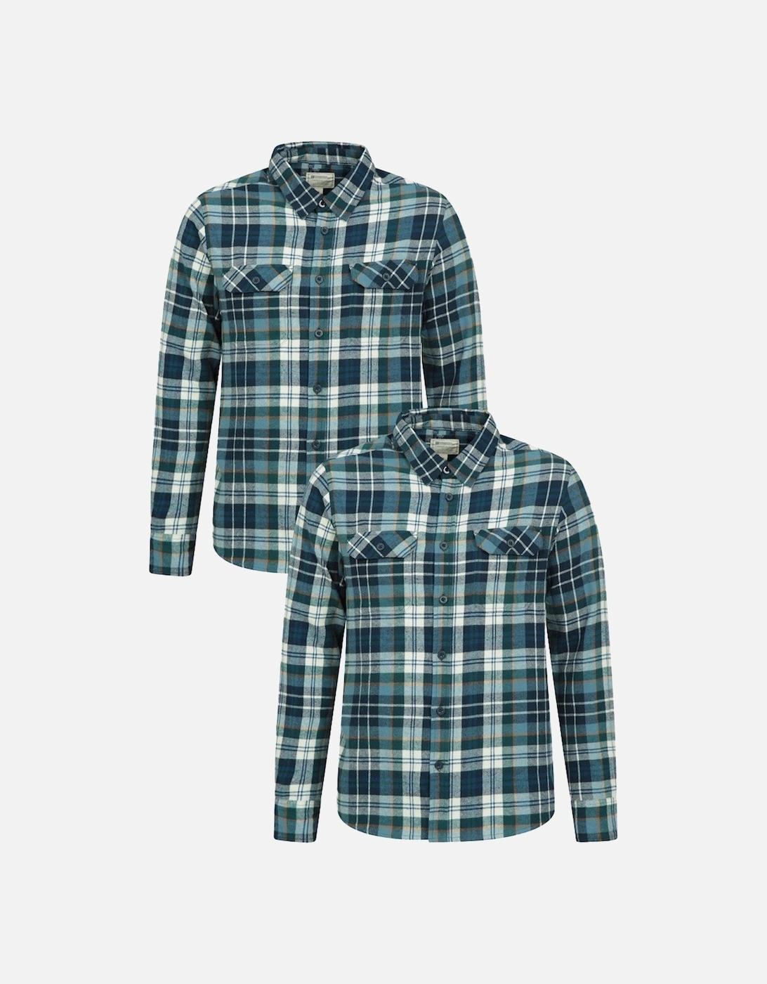 Mens Trace Flannel Shirt (Pack of 2), 6 of 5