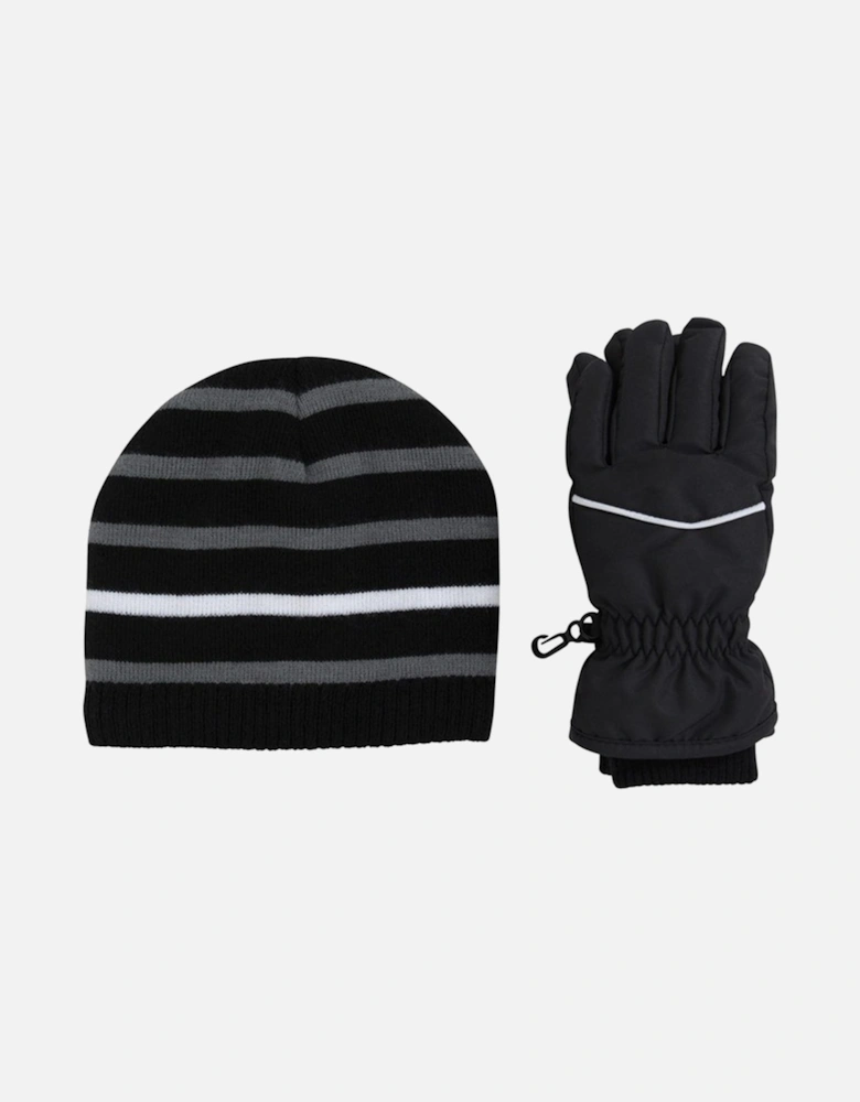 Childrens/Kids Line Isotherm Hat And Gloves Set