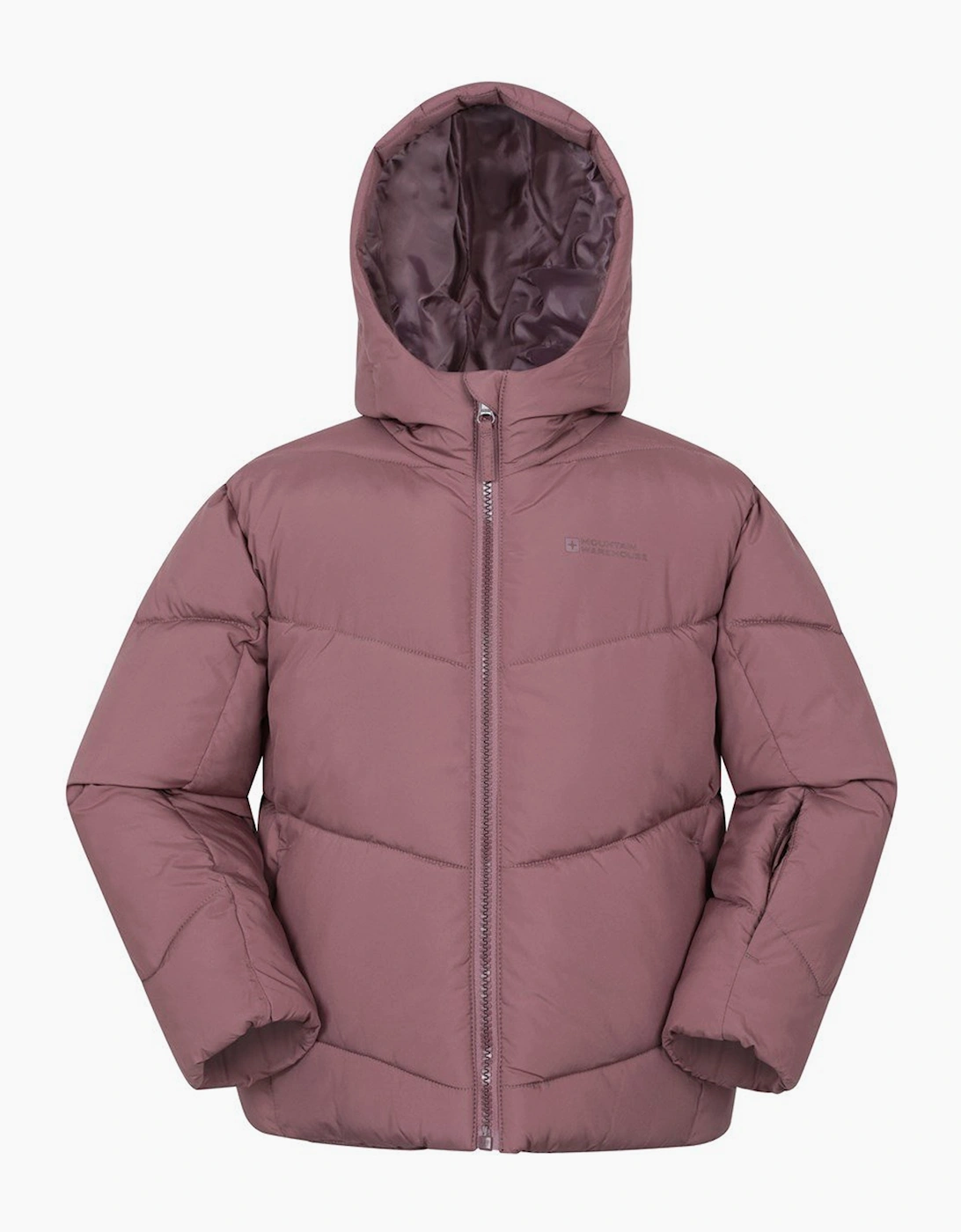 Mountain Warehouse Boys Pink  Childrens/ Cortina Water Resistant Padded Ski Jacket - Size 9 Years/10 Years Kids
