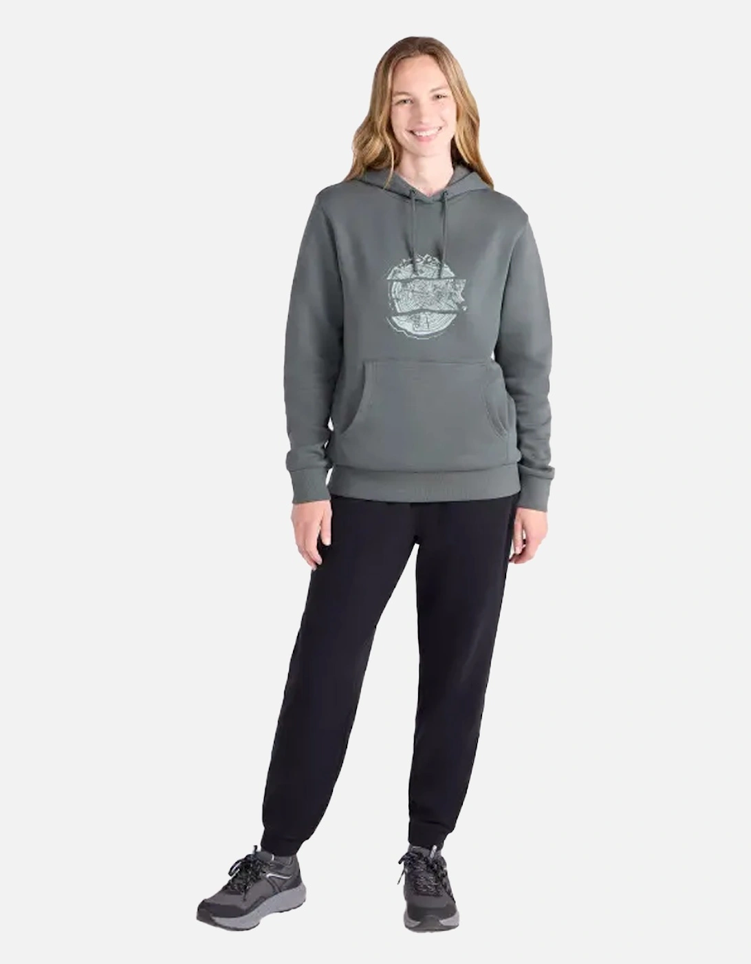 Womens/Ladies Mountain Ring Regular Hoodie