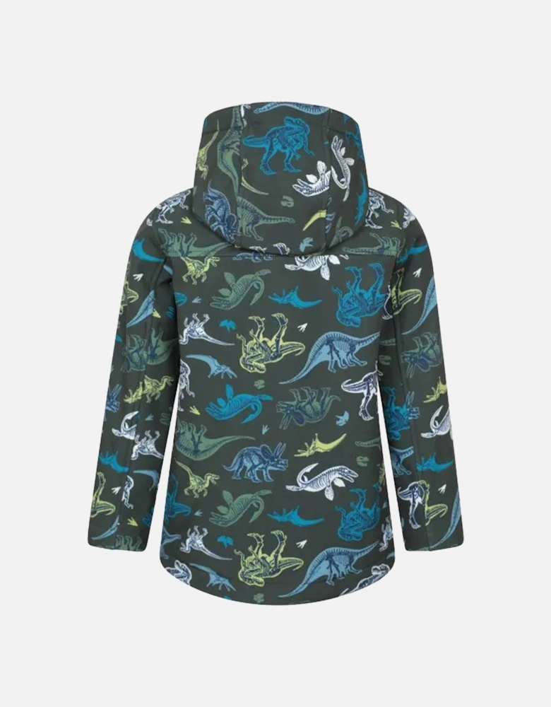 Childrens/Kids Exodus Dinosaurs Water Resistant Soft Shell Jacket