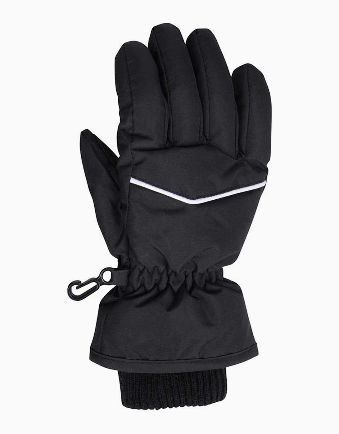 Mountain Warehouse Unisex Black Childrens/ Faux Fur Lined Isotherm Snow Gloves - Size 12 Years/13 Years/11 Years Kids
