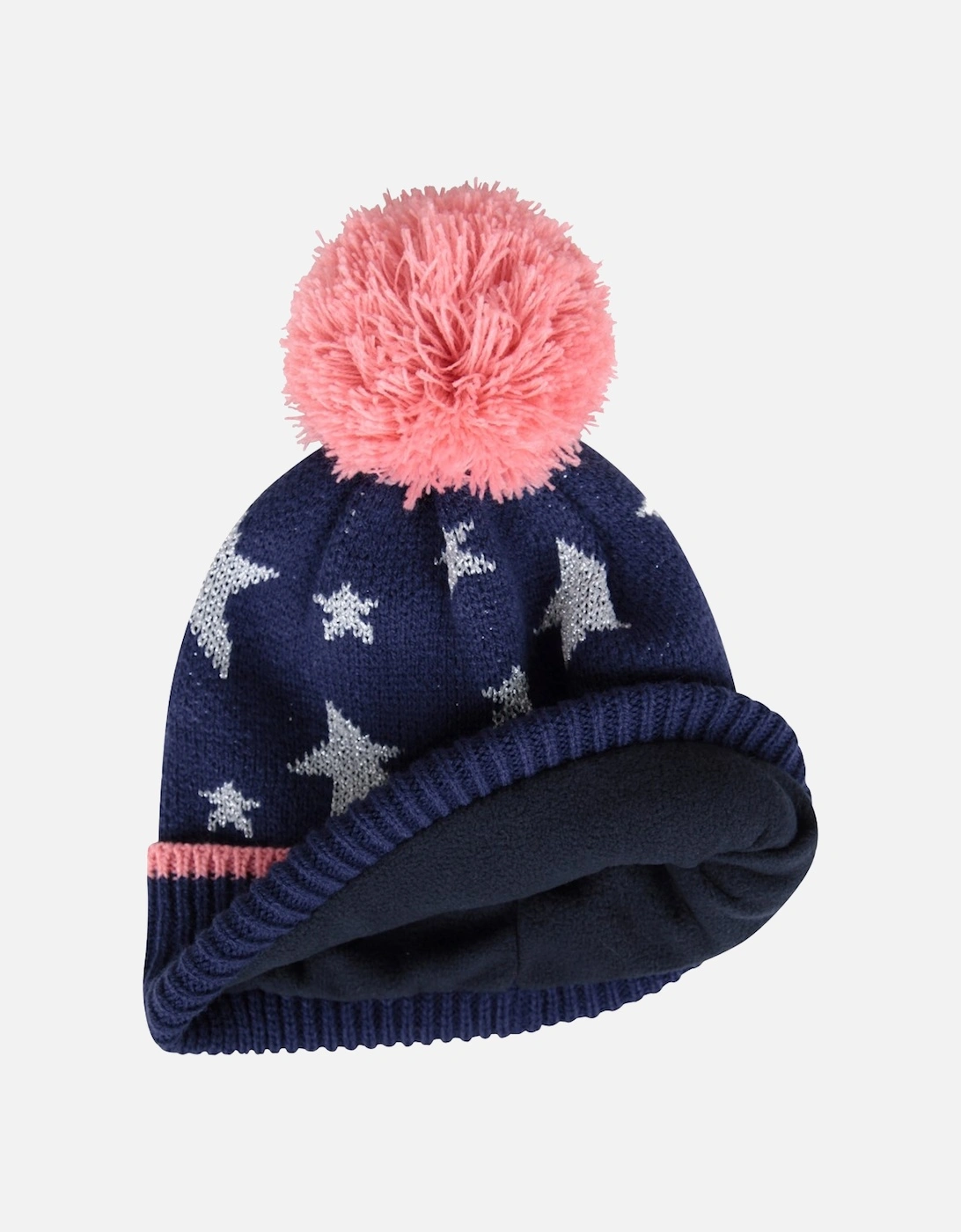 Childrens/Kids Star Fleece Lined Beanie