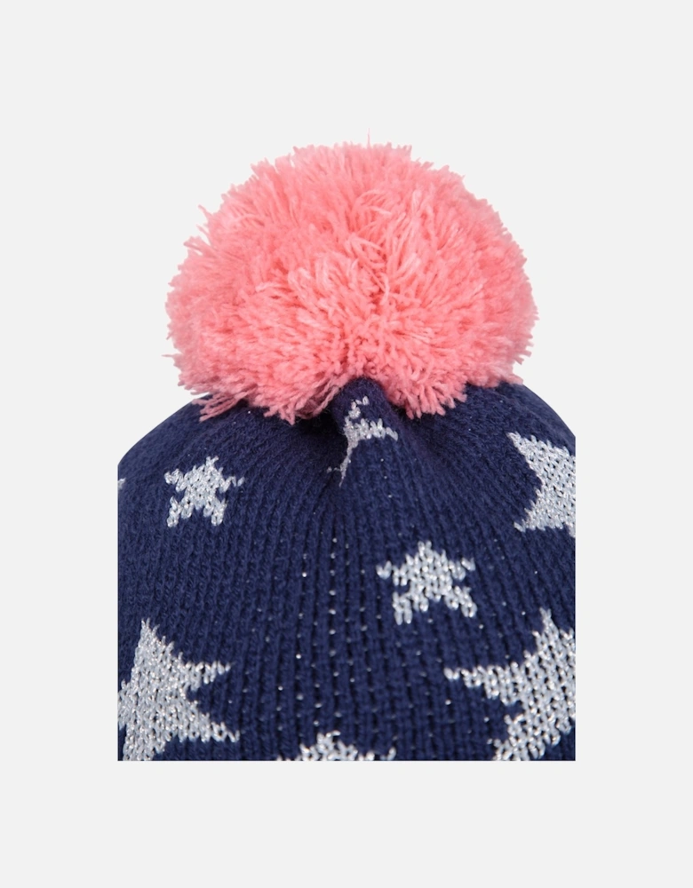 Childrens/Kids Star Fleece Lined Beanie