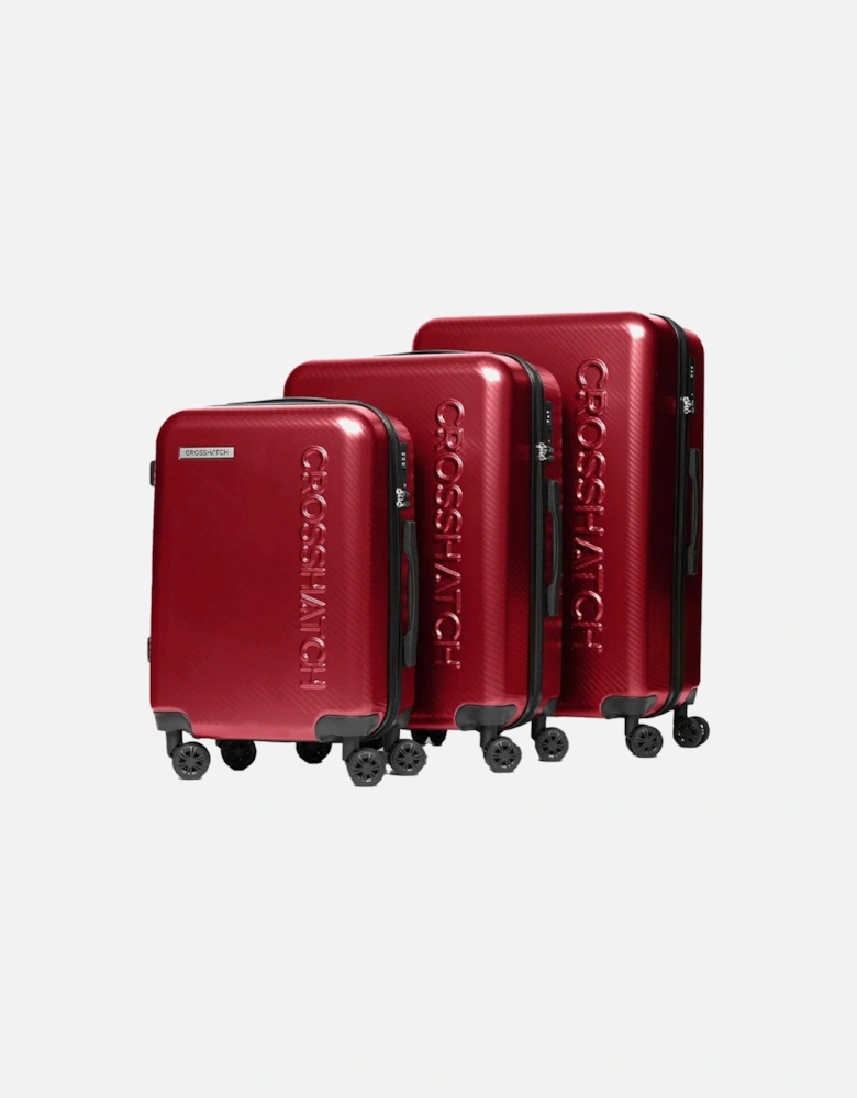 Escapade Embossed 4 Wheeled Suitcase (Pack of 3)