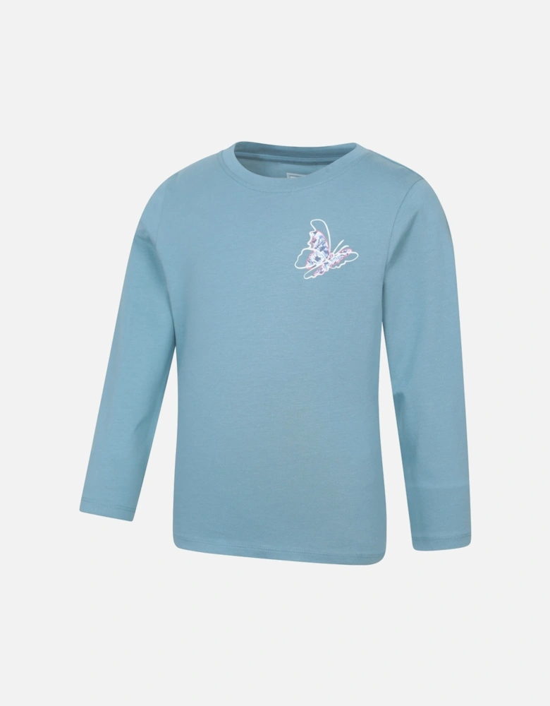 Girls Butterfly Long-Sleeved T-Shirt