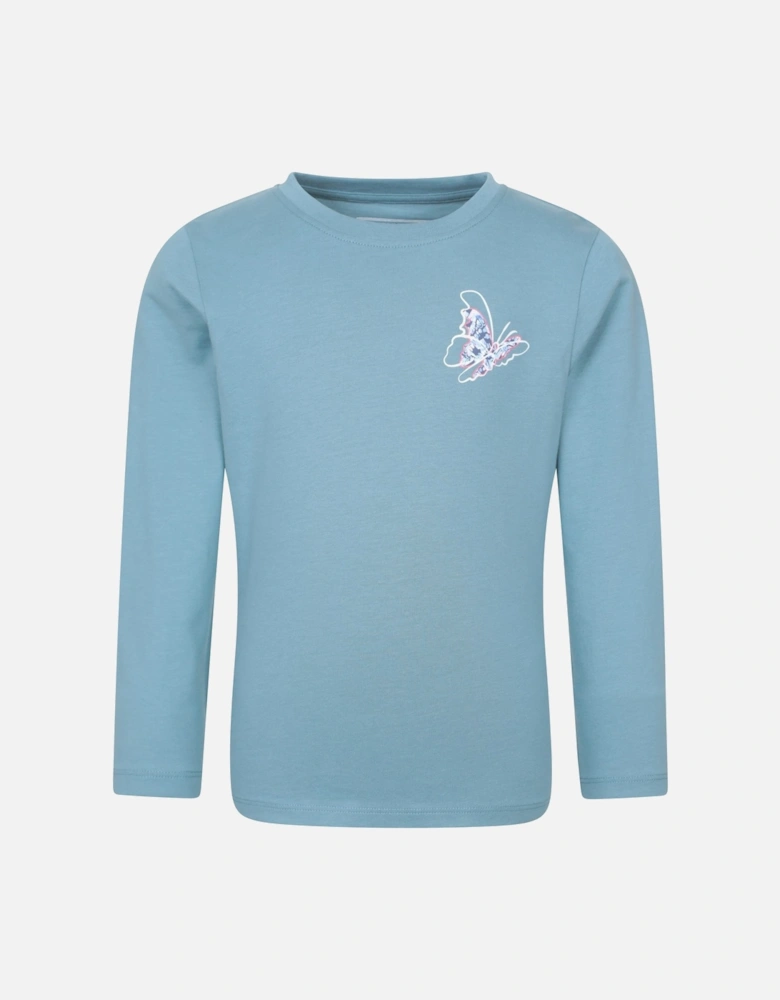 Girls Butterfly Long-Sleeved T-Shirt