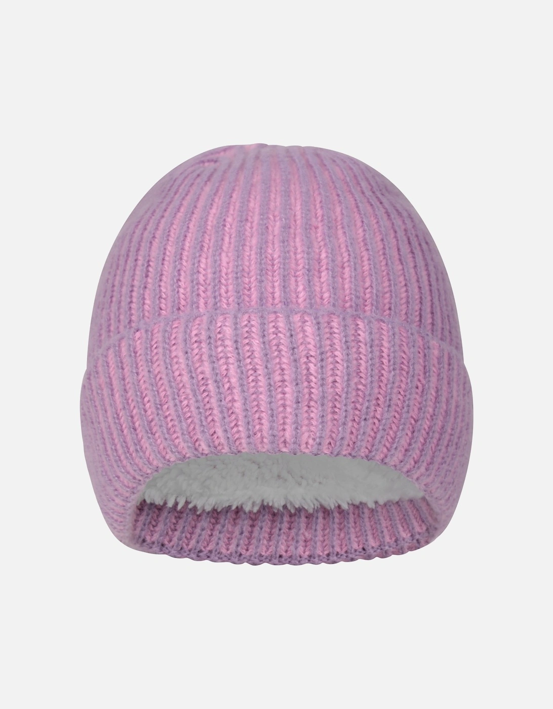 Childrens/Kids IsoTherm Faux Fur Lined Ribbed Beanie, 6 of 5