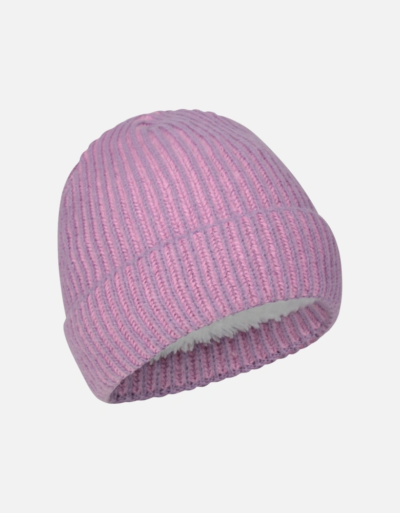 Childrens/Kids IsoTherm Faux Fur Lined Ribbed Beanie
