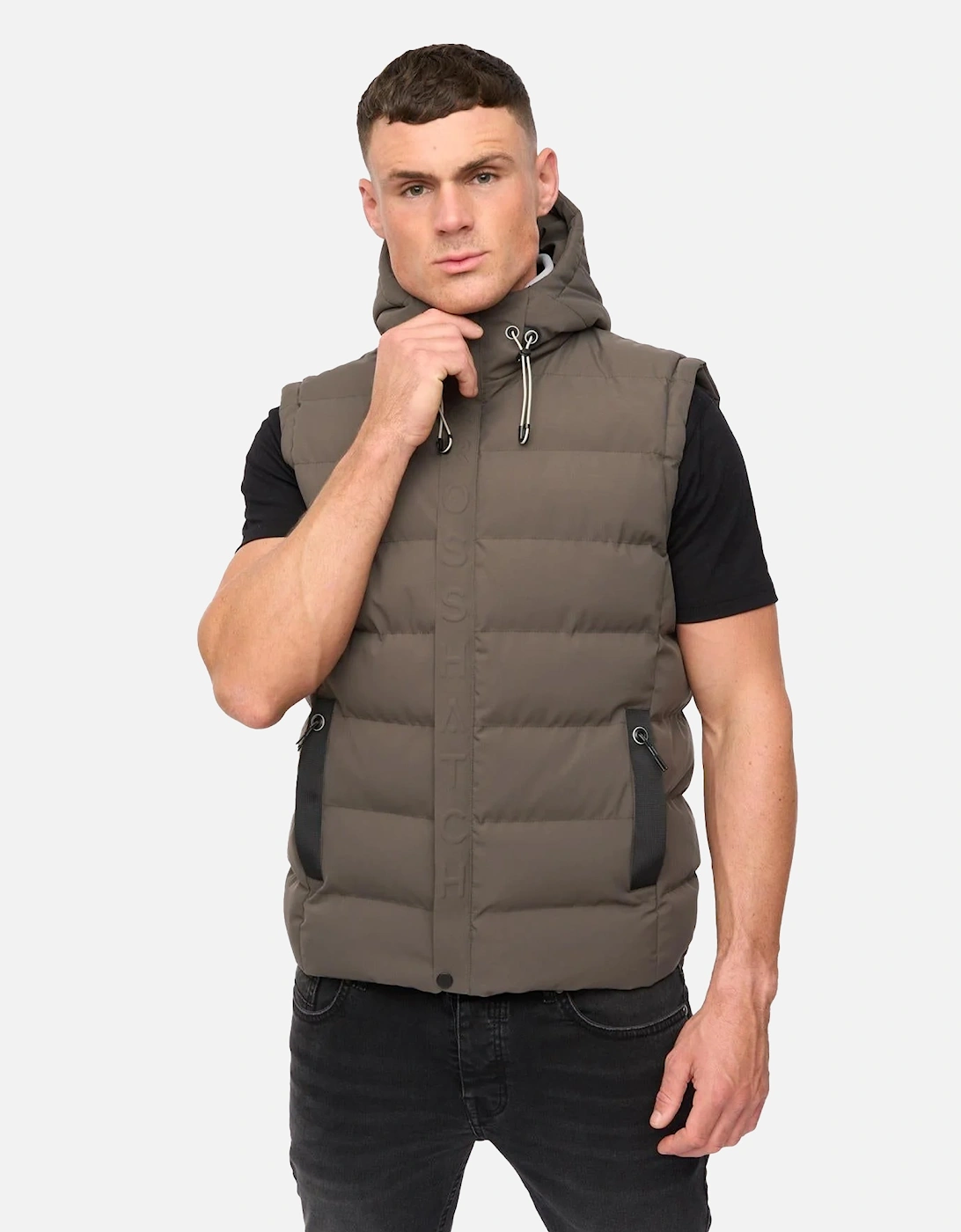 Mens Kampleys Embossed Padded Gilet, 5 of 4