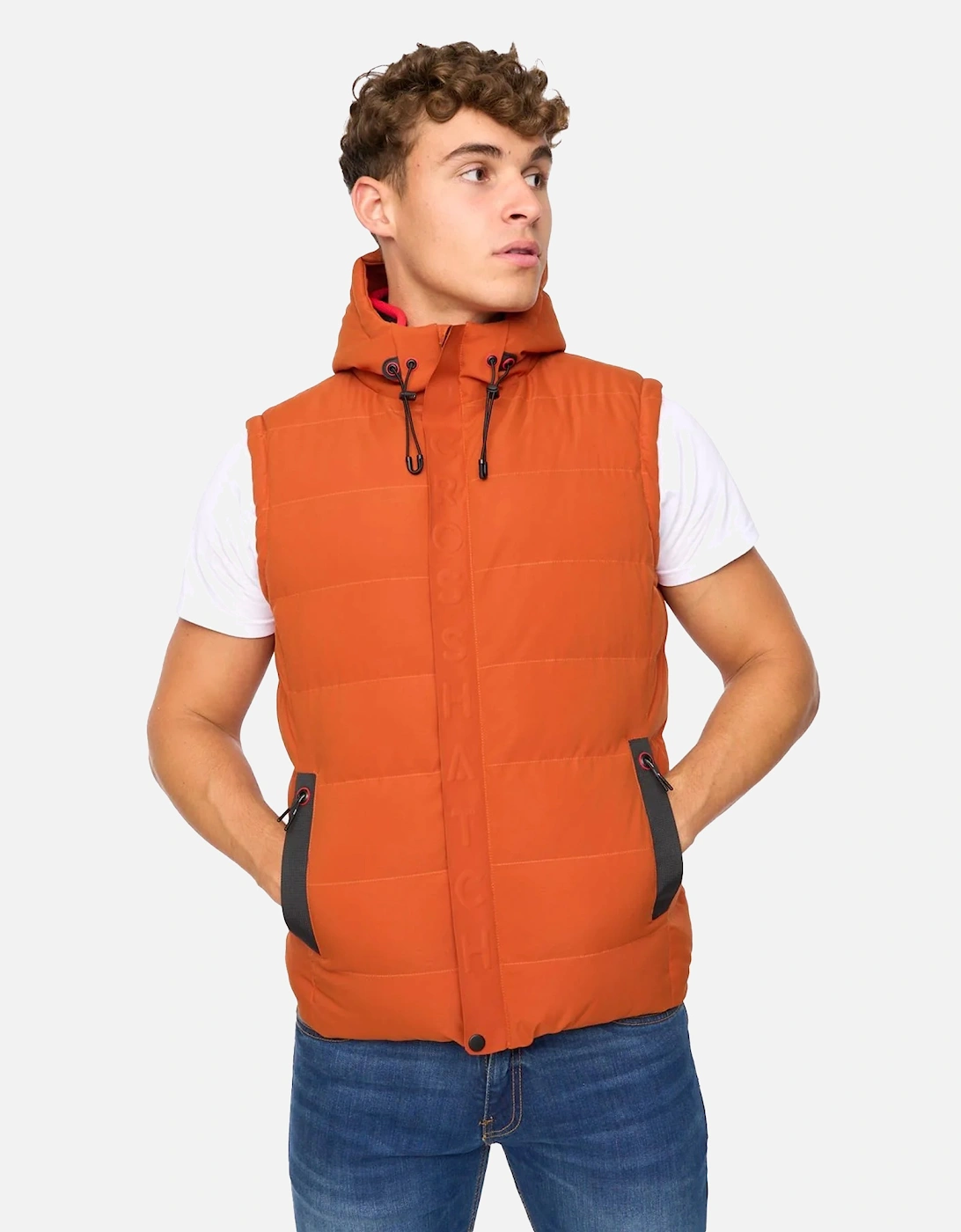 Mens Kampleys Embossed Padded Gilet, 5 of 4