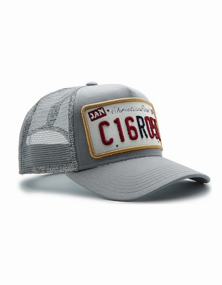 Private plate trucker cap - Stone Grey / Gold